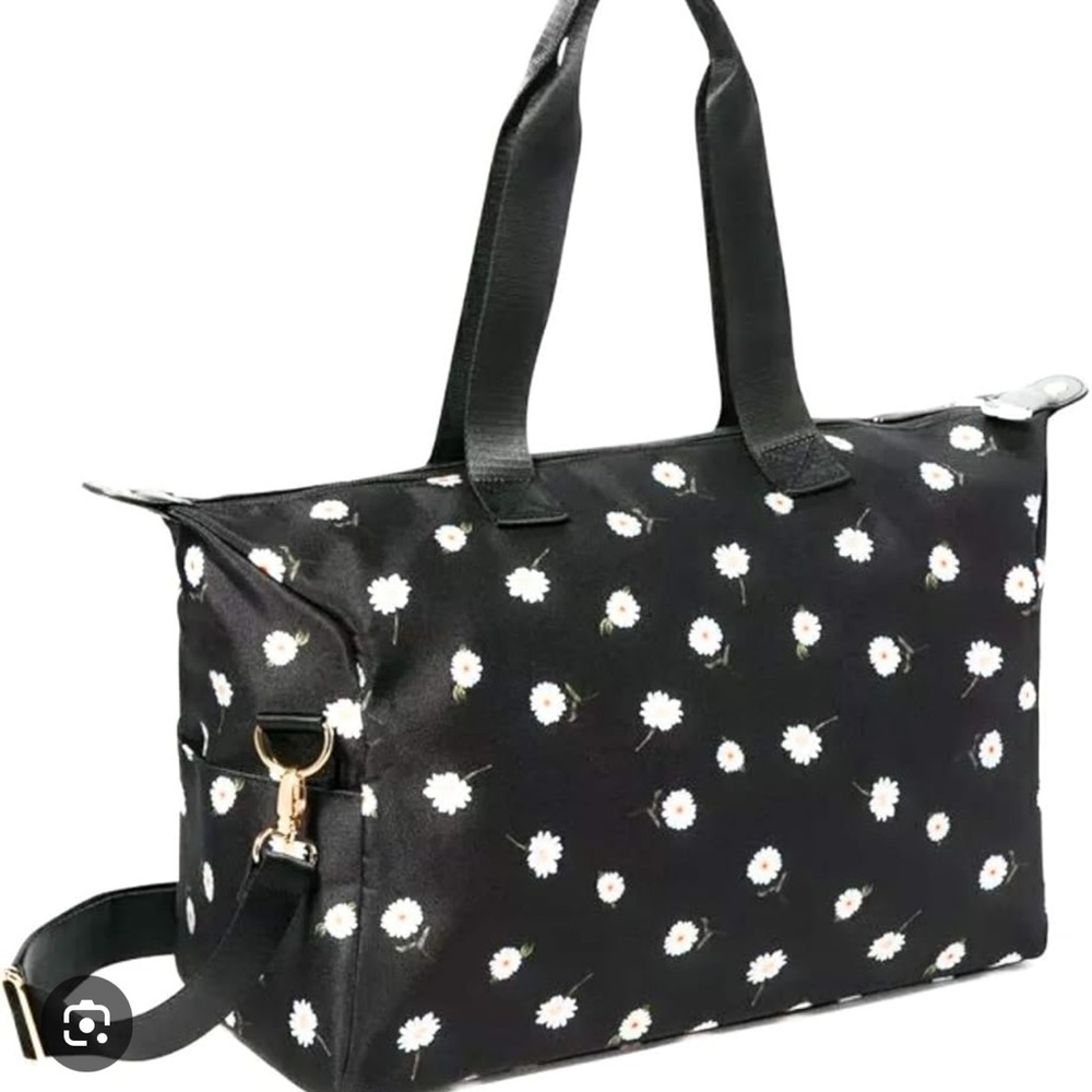 Alice and Olivia Daisy Duffle Travel Bag with Matching Reversible Bucket Hat